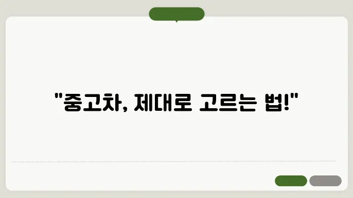 차량 구매하기 전 시운전