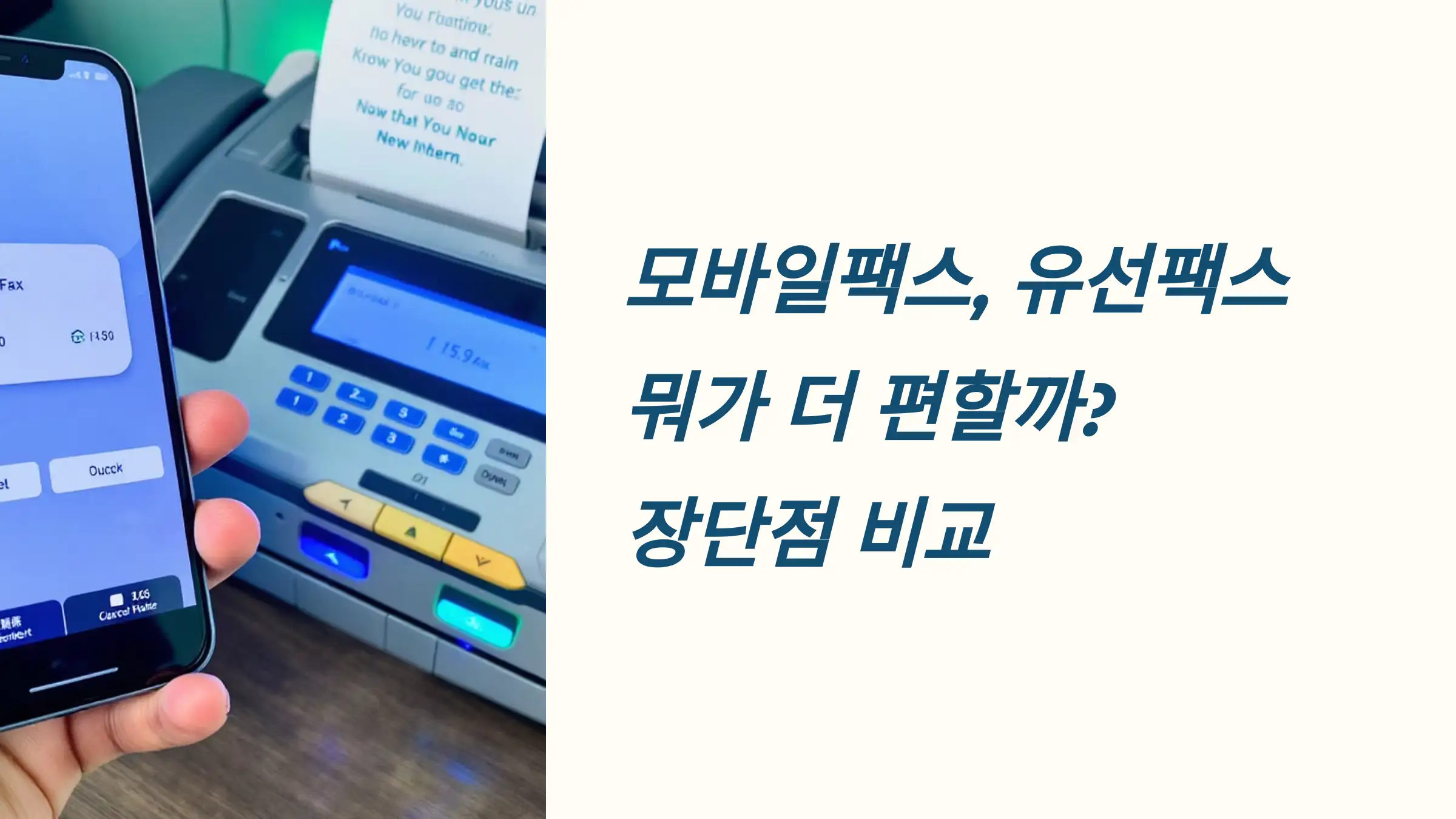 모바일팩스 vs 유선팩스, 뭐가 더 편할까? 장단점 비교