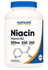 뉴트리코스트 니아신 비타민 B3 500mg 글루텐 프리 캡슐, 240정, 1개