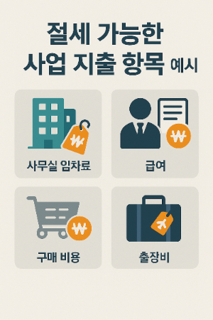 절세 가능한 사업 지출 항목 예시