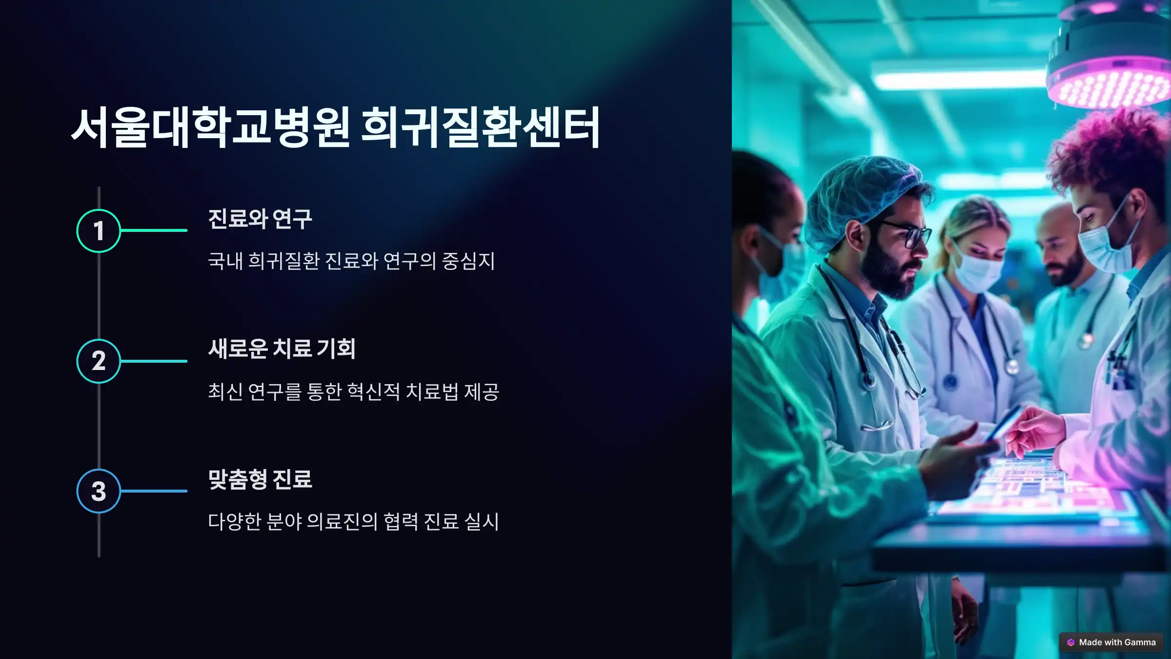 희귀병 지원 센터, 전국 주요 센터 정보