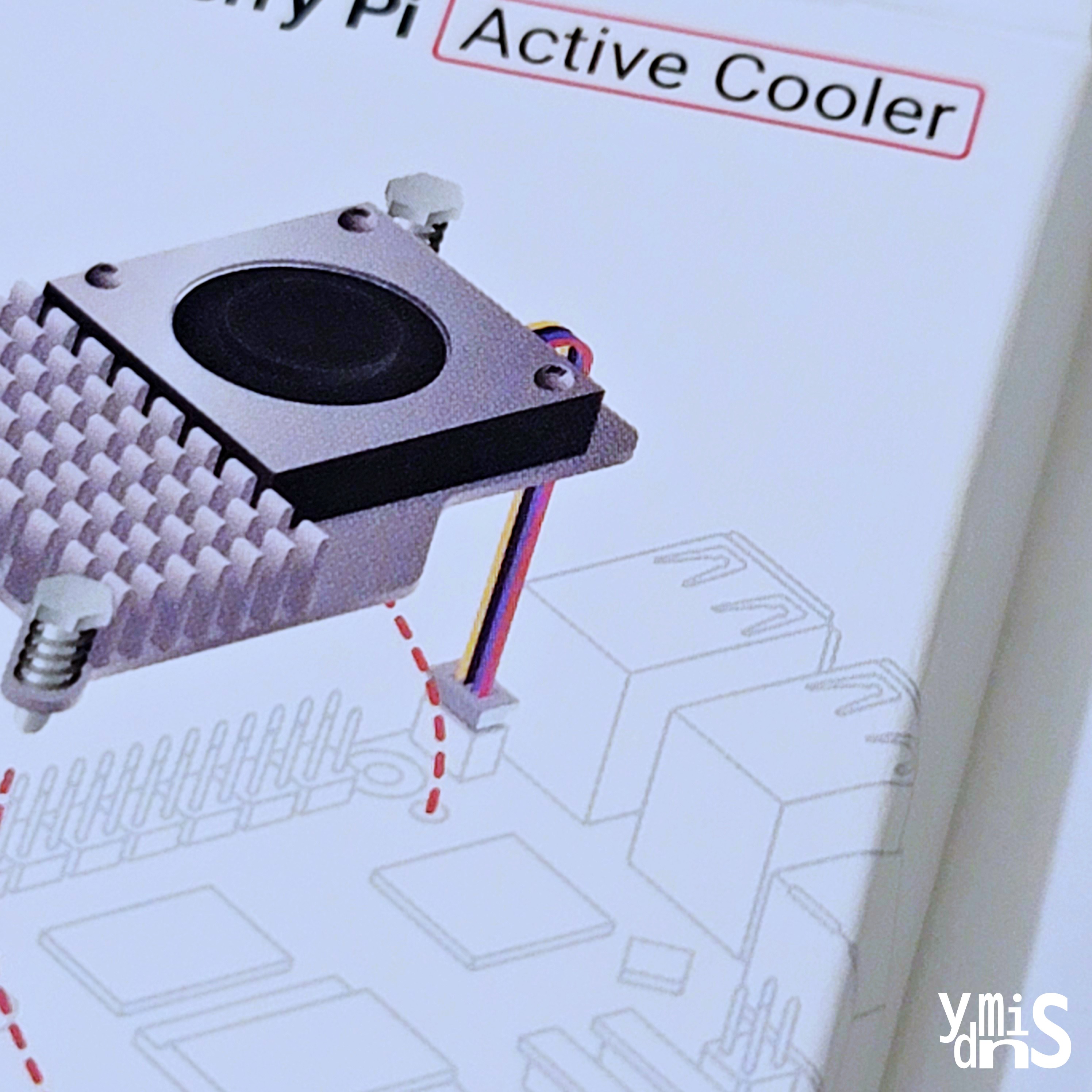 Personla Server Build - Raspberry Pi 초기 세팅 - Active Cooler 상자에 표현된 회선 연결 방법 모습이다.