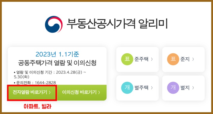 부동산공시가격알리미