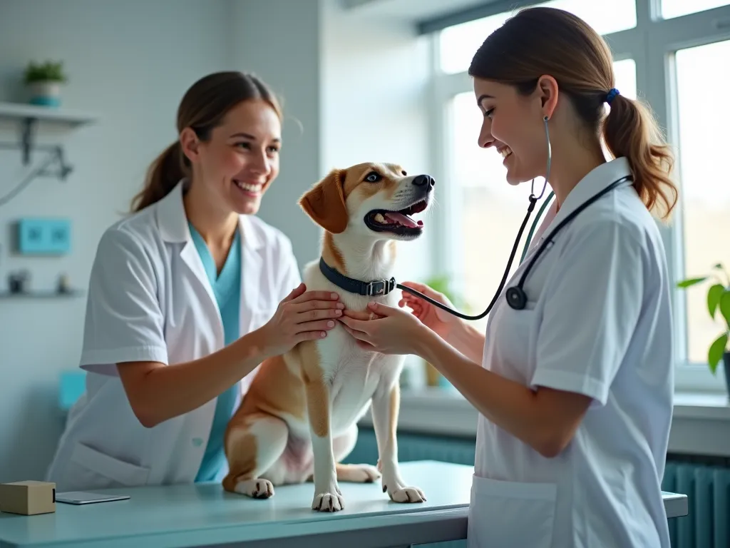 반려동물이 건강검진을 받는 모습