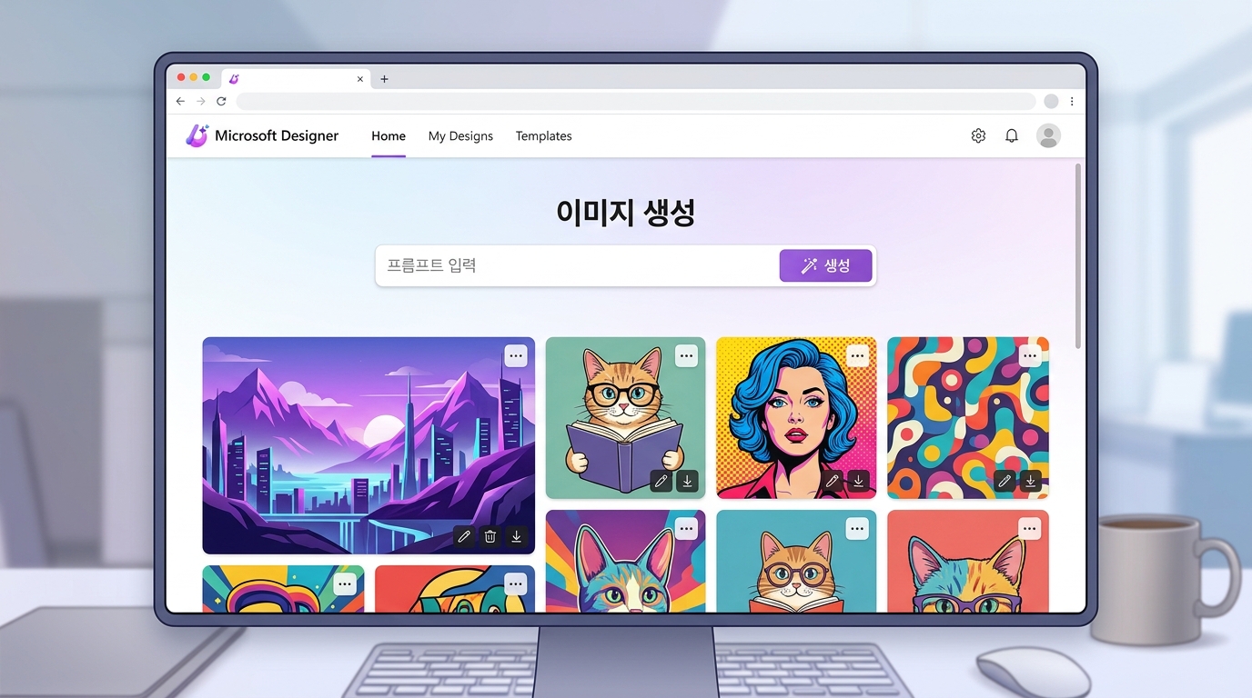 Microsoft Designer 인터페이스
