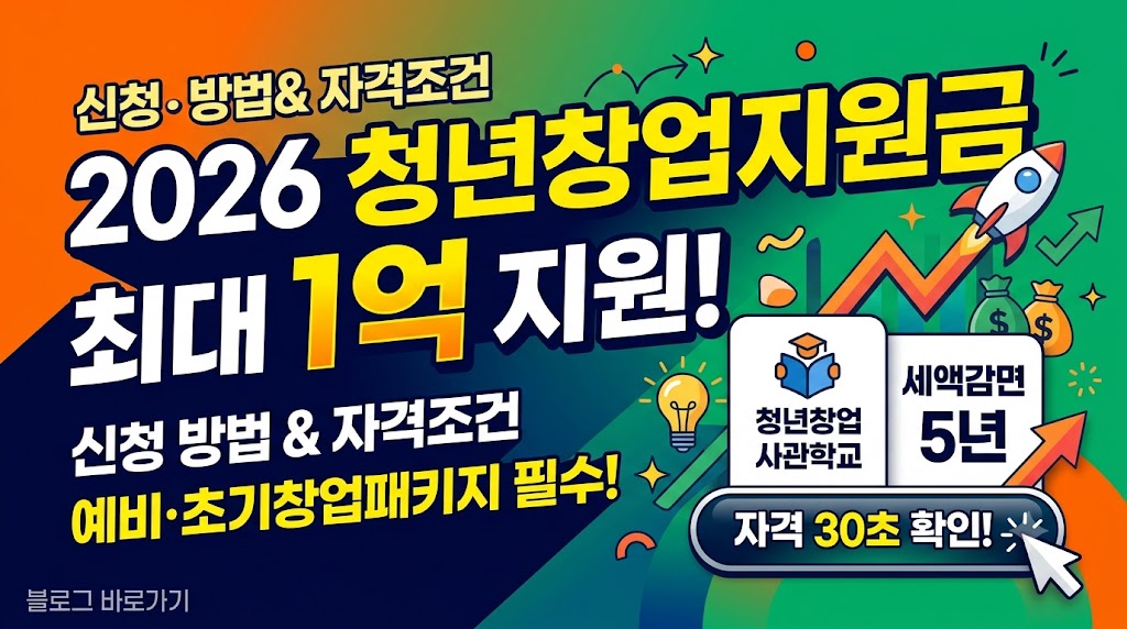 2026 청년창업지원금 총정리 ❘ 최대 1억원 지원 신청자격 및 방법 (예비&middot;초기창업패키지) 관련사진