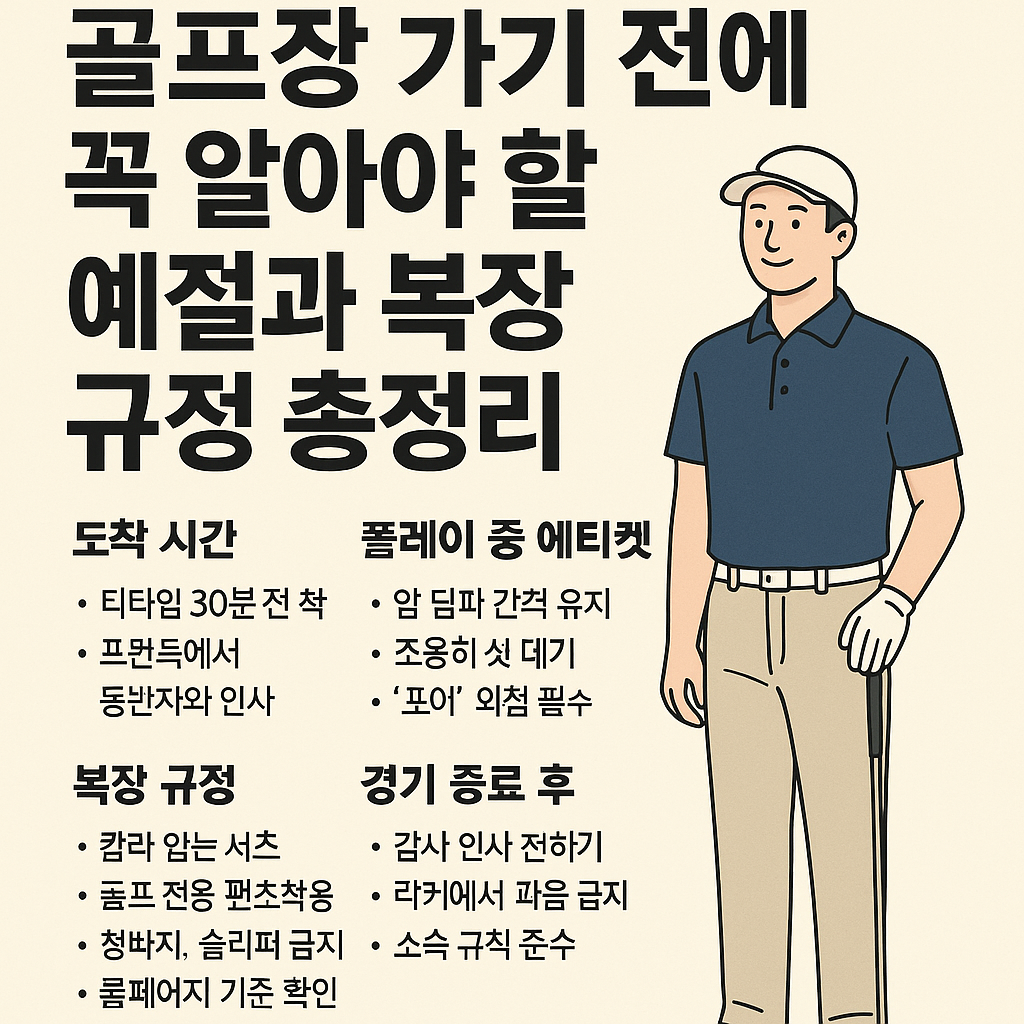 골프장 가기 전에 꼭 알아야 할 예절과 복장 규정 총정리 사진