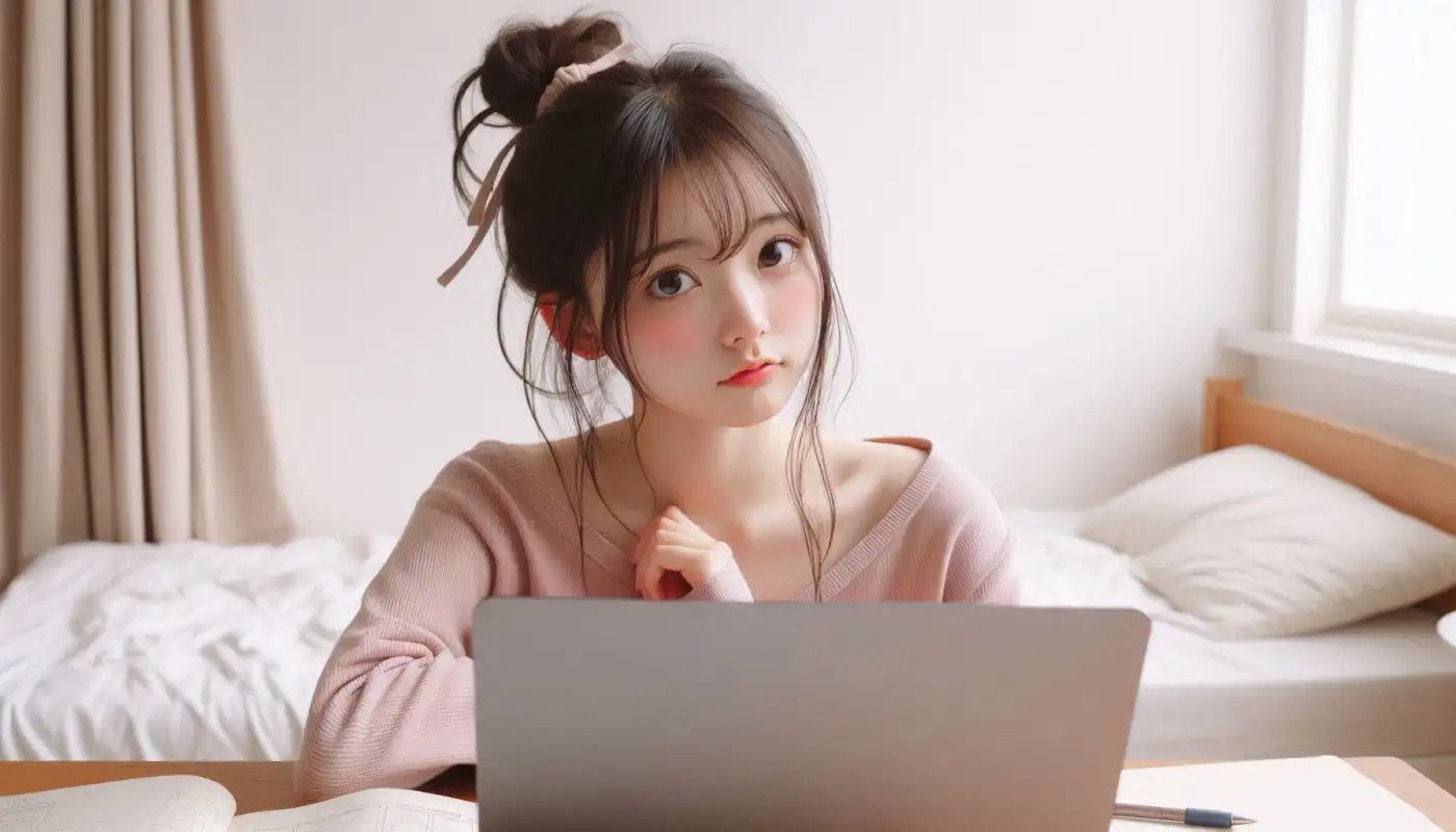 퍼플렉시티-사용법을-알아보는-여성의-모습