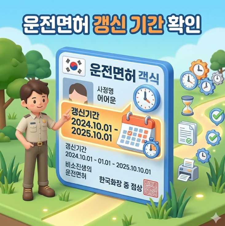 운전면허증 갱신기간 및 신청방법 안내