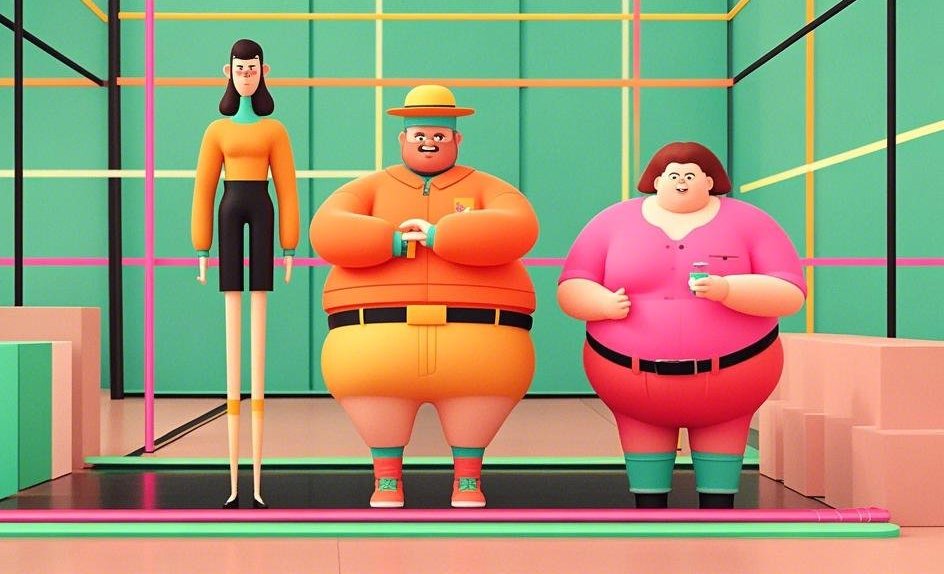 마른사람 살찐사람