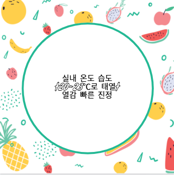 실내 온도 습도 20~23℃로 태열 열감 빠른 진정