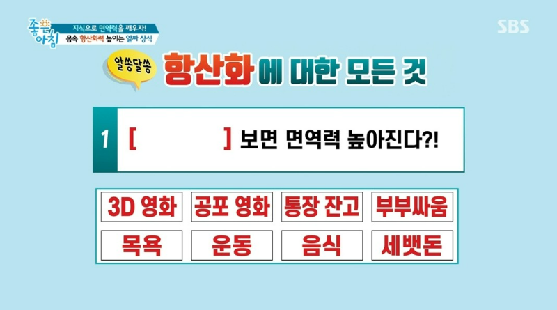 3D 영화 항산화 활성 산소