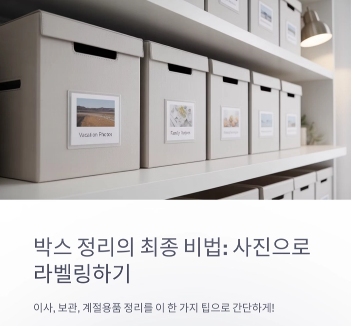 박스 정리의 최종 비법 : 사진으로 라벨링하기