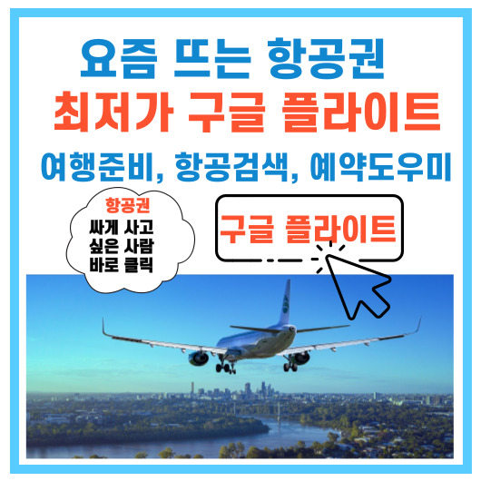 요즘 뜨는 항공권 최저가 구글 플라이트(여행준비, 항공검색, 예약도우미)