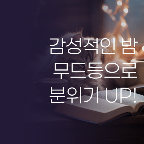 감성적인 밤을 위한 선택 3D LED..
