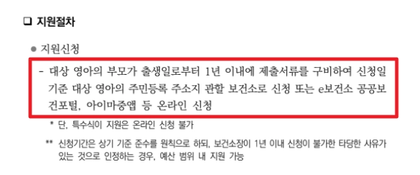 선천성 대사이상 검사지원금 신청방법