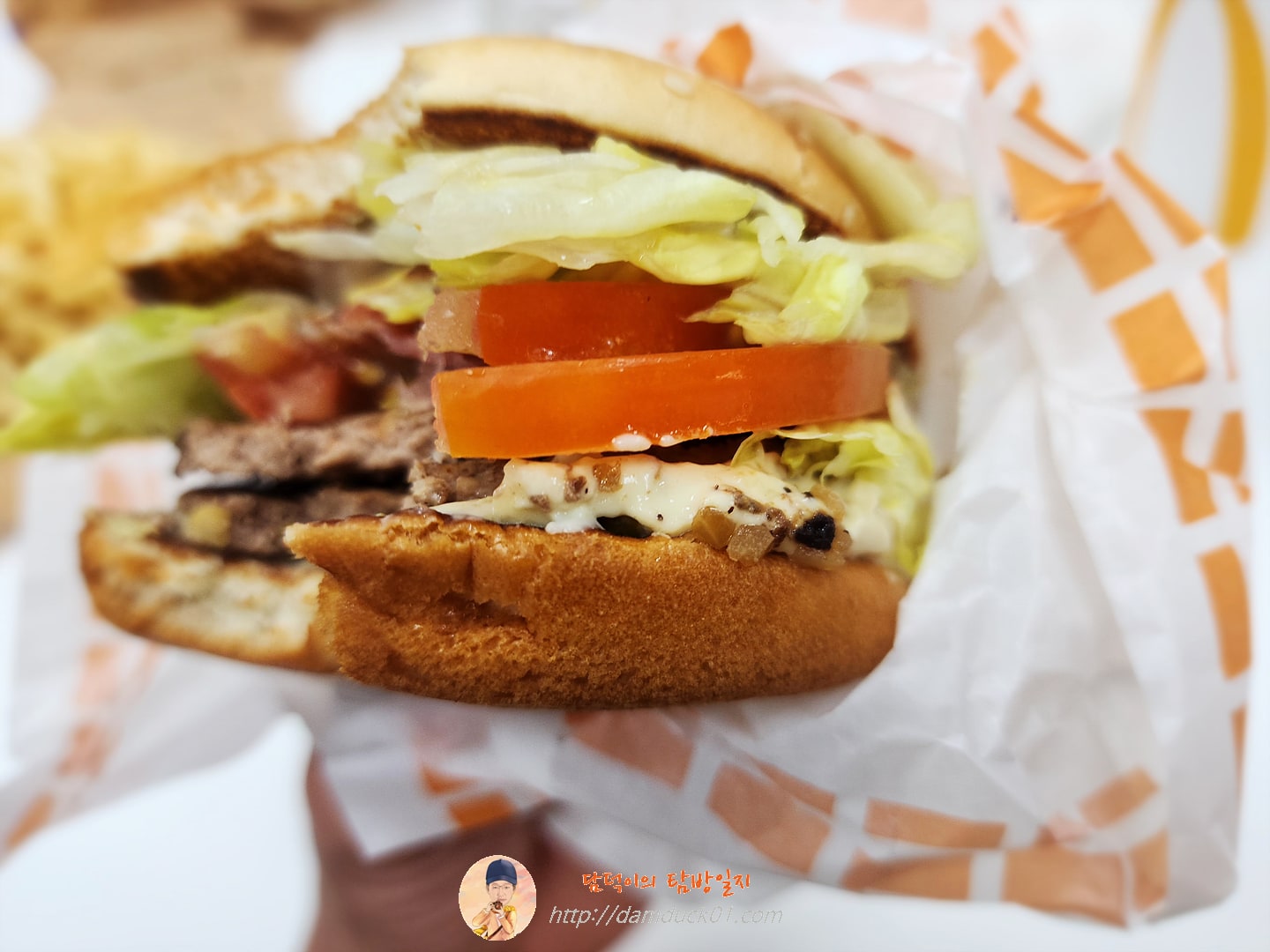 진주 고추 크림치즈 버거