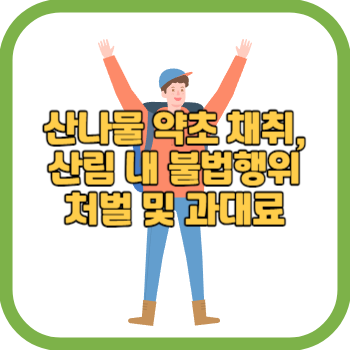 산나물 약초 채취&#44; 산림 내 불법행위 처벌 및 과대료
