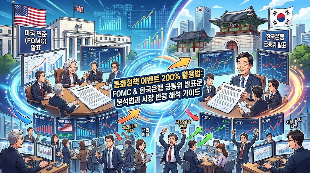 통화정책 이벤트 200% 활용법: FOMC 및 한국은행 금통위 발표문 분석법과 시장 반응 해석가이드