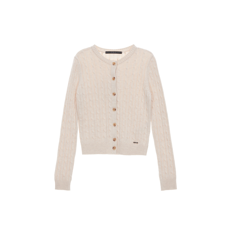 게스 여성 심플 케이블 가디건 OM1S4715