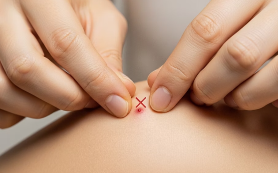 여드름 절대 짜지 않기