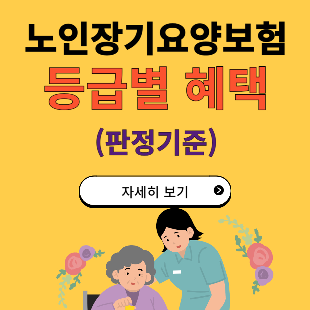 노인장기요양보험 등급별 혜택 (판정기준)