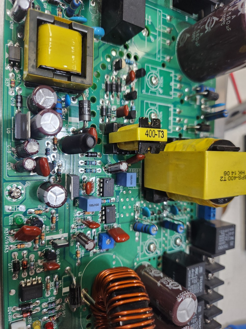 금성방재 파워보드 BPS400-GFS PCB 소손, 출력전압 無 수리 완료