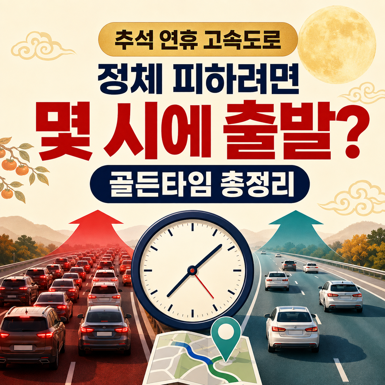 추석 연휴 고속도로 정체 피하려면 몇 시에 출발해야 할까? (골든타임 총정리)
