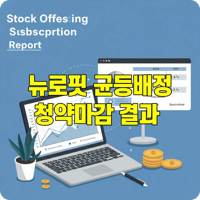 뉴로핏 균등배정 수량, 비례경쟁률, 청약마감 결과