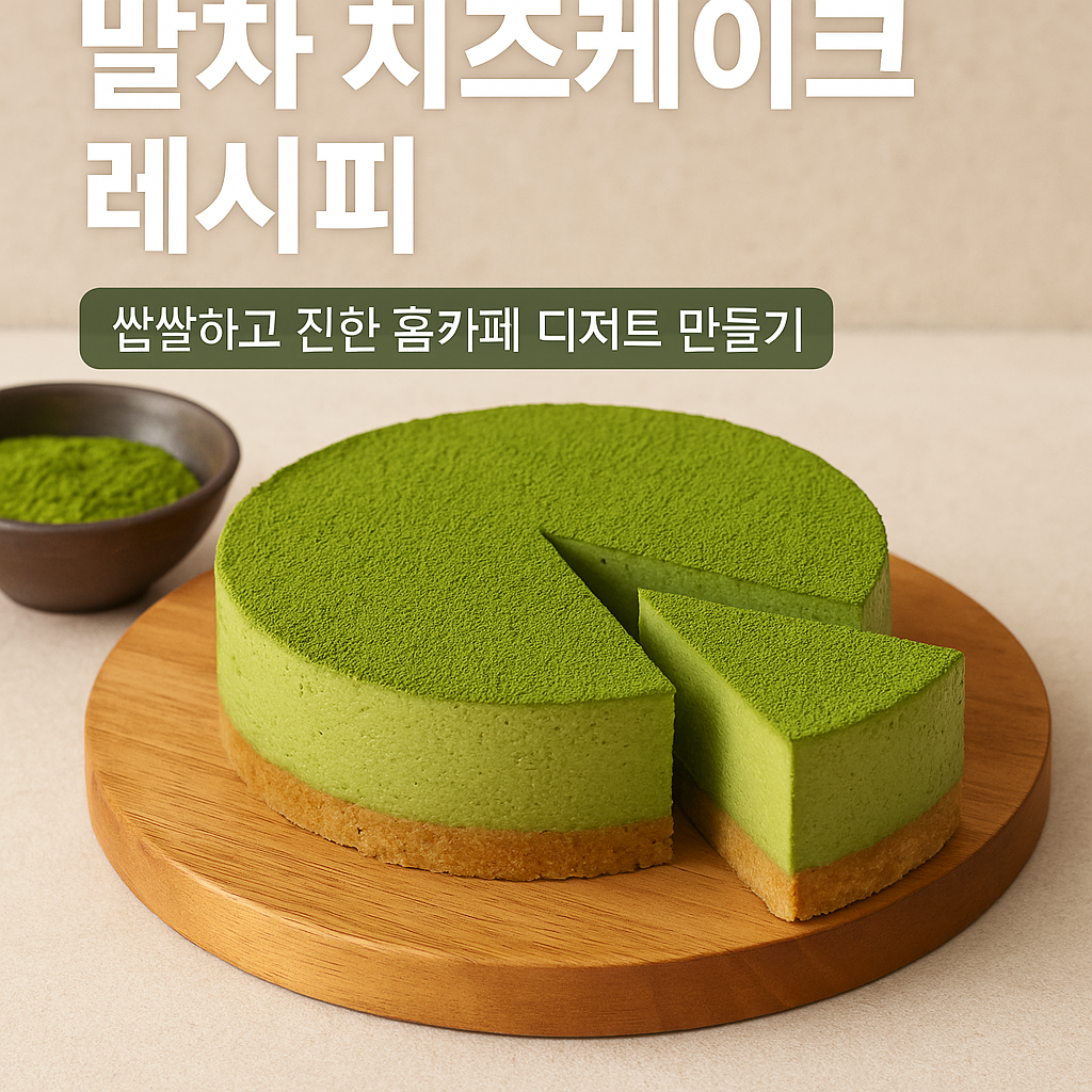 말차 치즈케이크 레시피