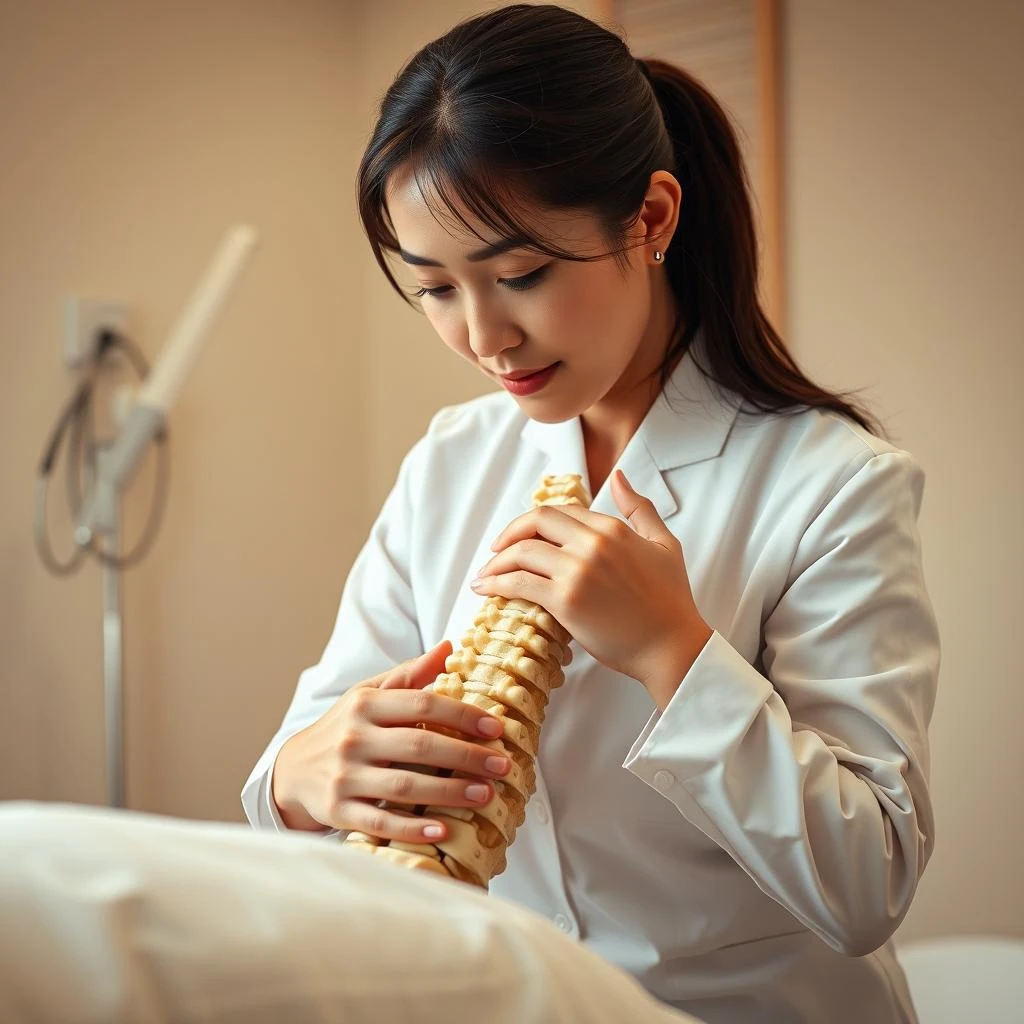 채찍질 손상으로 무너진 척추 정렬 바..