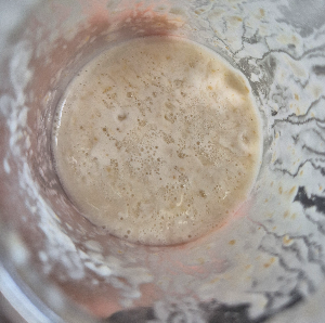 직접 호밀로 키우고 있는 르방의 기포와 텍스처 상태