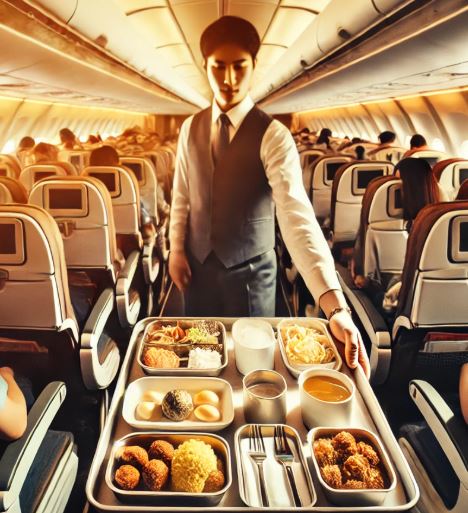 장거리 비행 시 기내식 전략