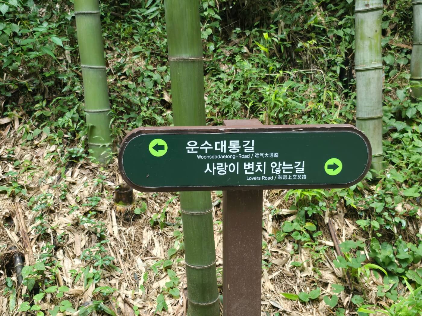 이정표- 운수대통길, 사랑이 변치않는길