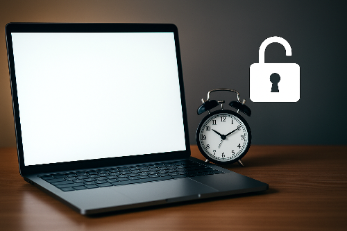 이미지 2. 노트북 화면 자동 잠금