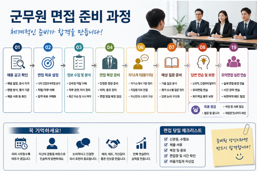 군무원 면접 준비 과정