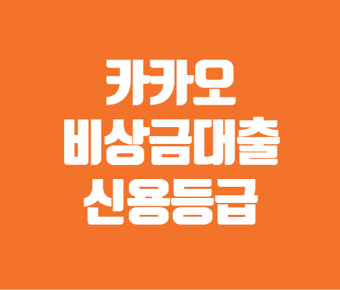 카카오뱅크 비상금대출 신용등급