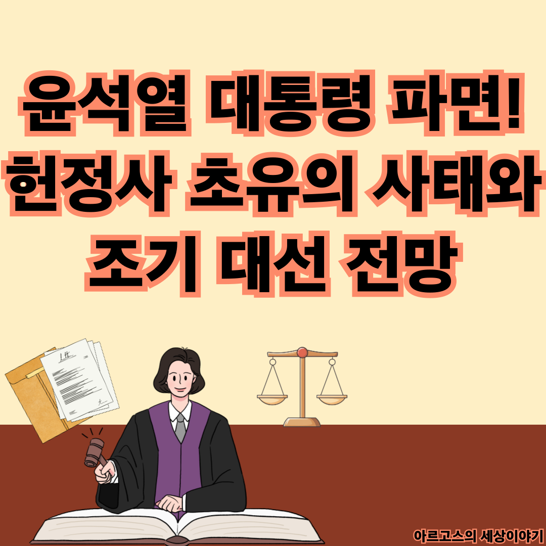 윤석열 대통령 파면! 헌정사 초유의 사태와 조기 대선 전망- 대표이미지