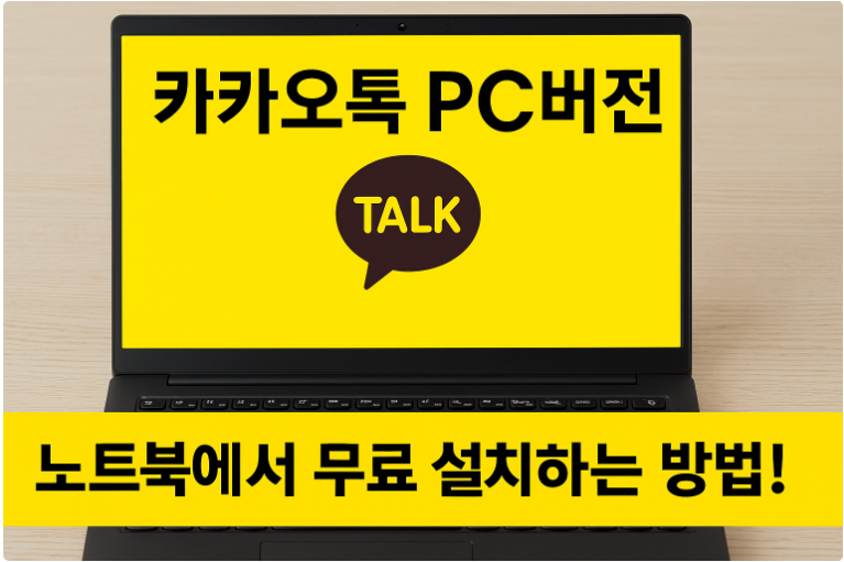 카카오톡 노트북 컴퓨터 에서 사용하기 - 카톡 PC버전 다운로드 무료 설치 방법