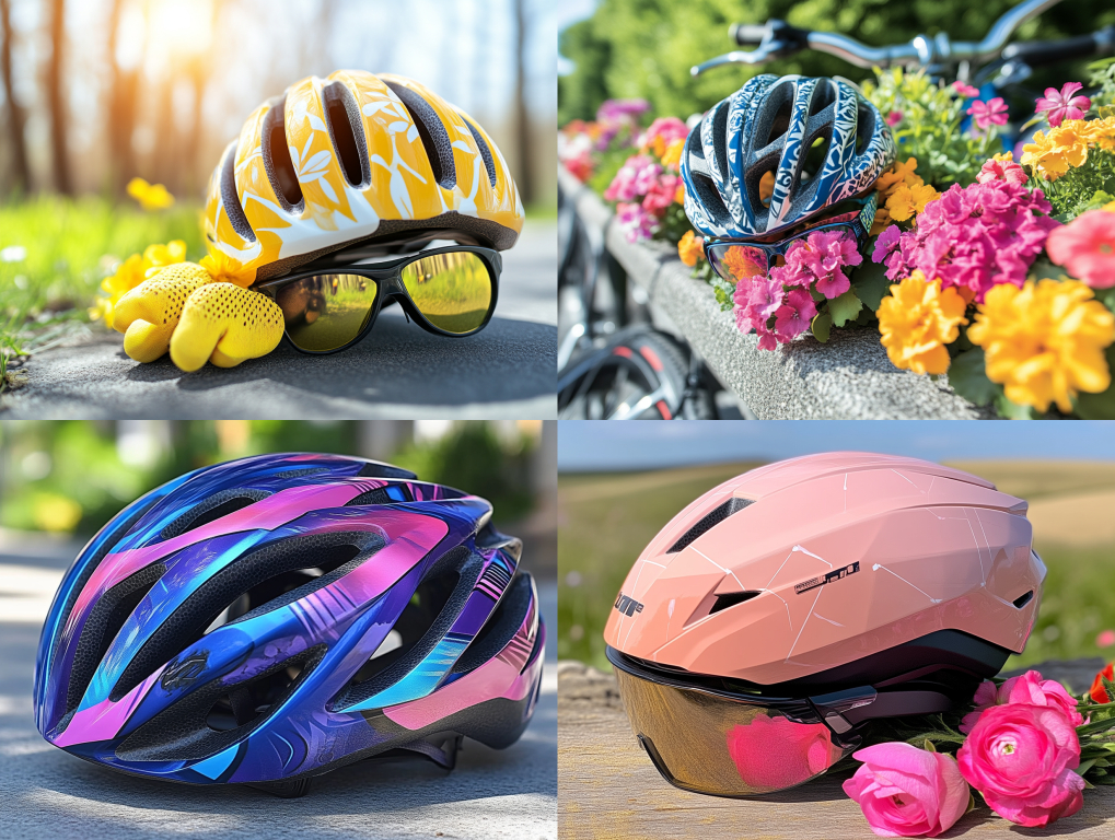 헬멧, 라이딩 글러브, 보호 안경 이미지들
