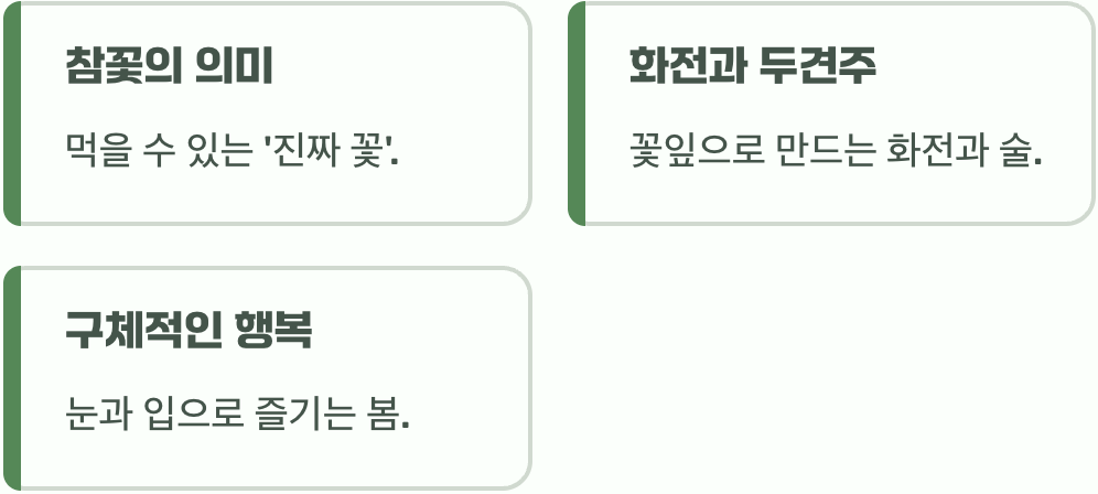 먹을 수 있는 꽃&amp;#44; 참꽃의 지혜