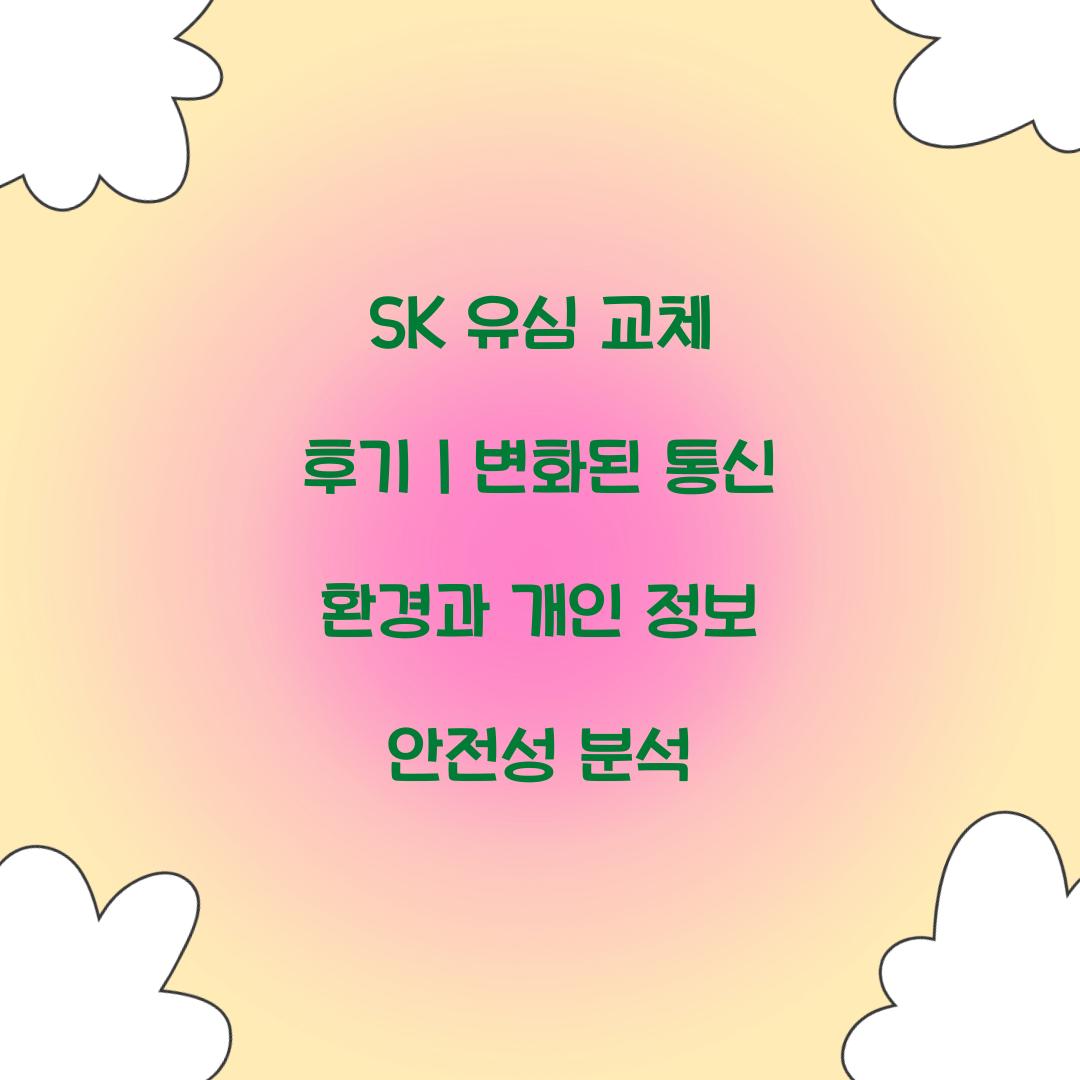 sk 유심 교체 후기