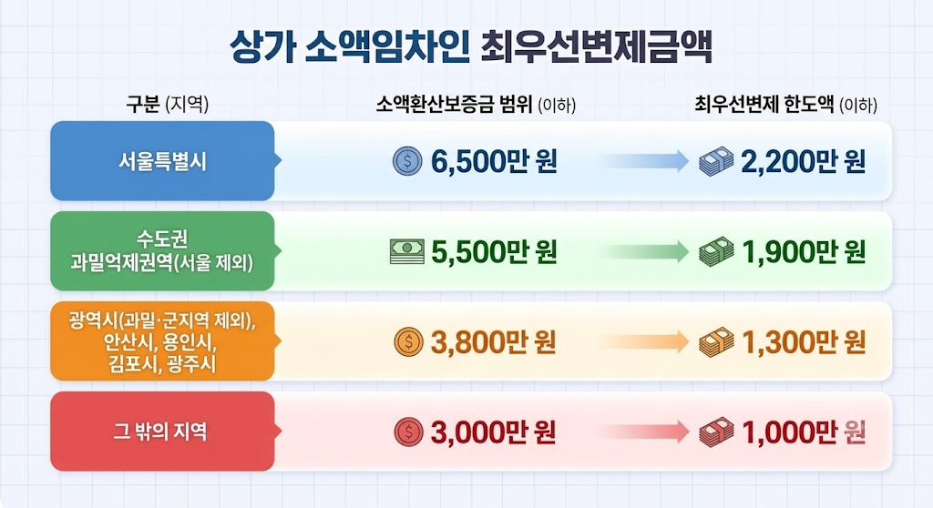 상가소액임차인최우선변제금액