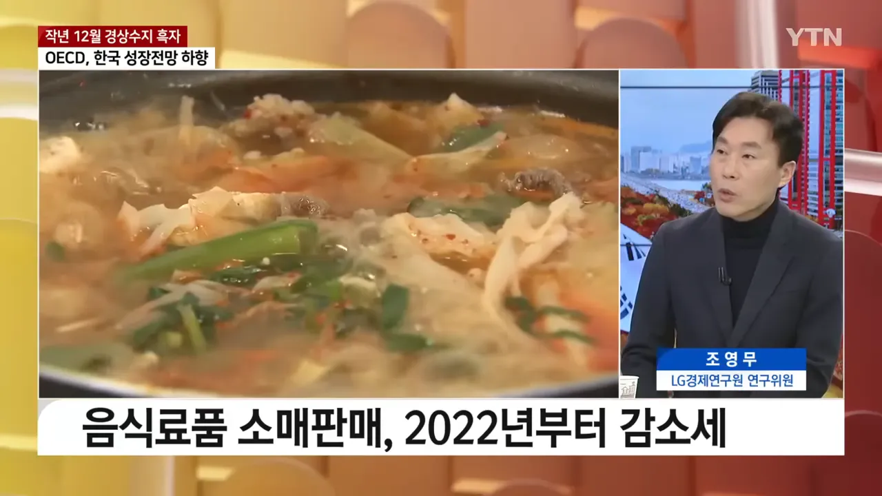 음식료품 소매 판매 2022년 부터 감소세