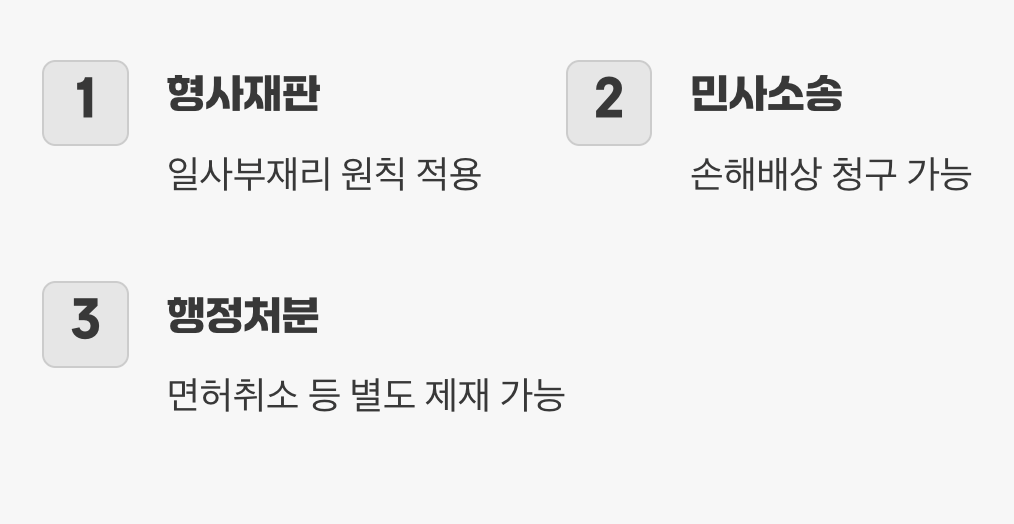 민사재판과 행정처분에는 적용되지 않아