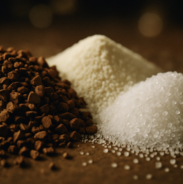 한 봉지 속 세 친구, 커피, 설탕, 크리머