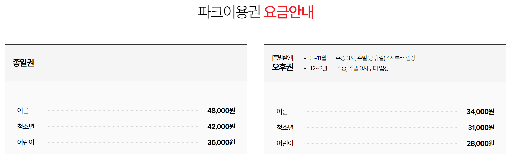 이용요금 사진입니다.