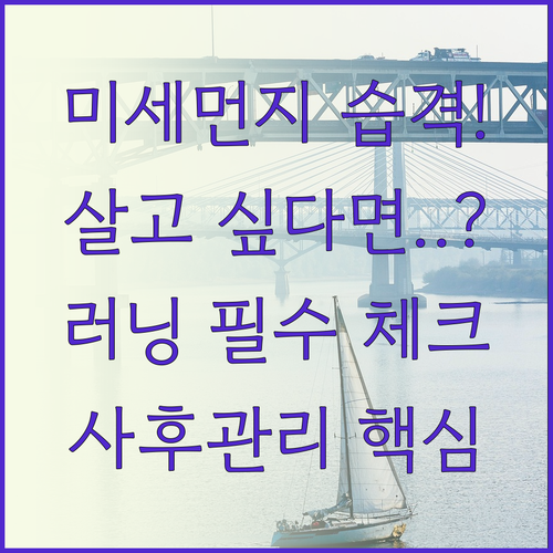 대기 오염 심한 날 건강한 러닝을 위..