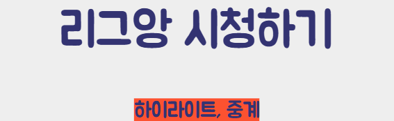 리그앙 중계 바로보기_쿠팡플레이