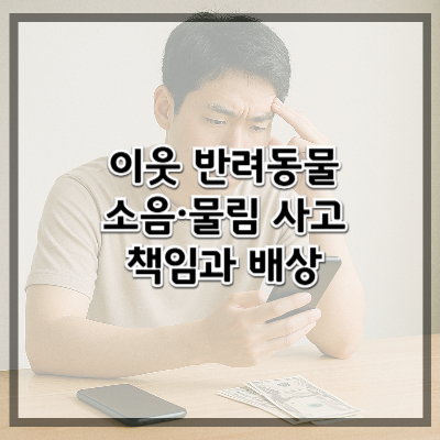 이웃 반려동물 소음·물림 사고 책임과 배상